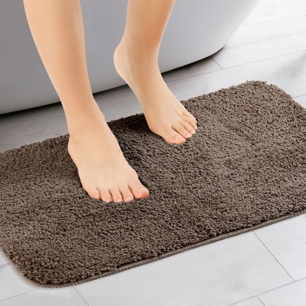 Soft Plush Bath Mats Non Slip Extra Bathroom Mat Quick Dry Anti Skid Shaggy Bath Rugs, 20" X 32" Unique Bargains