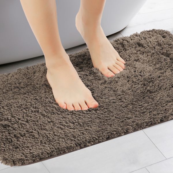 Bathroom Rug, Non Slip Extra Thick Microfiber Soft Plush Bath Mats Bathroom Mat, 16" X 24" Unique Bargains