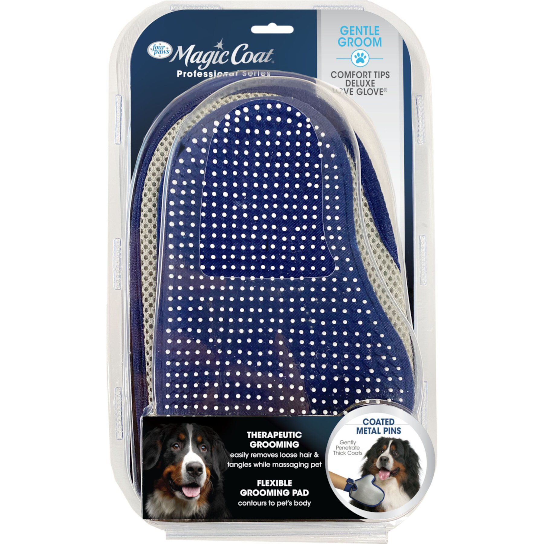 Four Paws Magic Coat Professional Series Comfort Tips Deluxe Dog Grooming Glove Four Paws