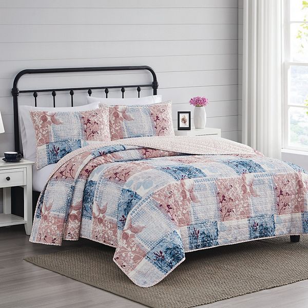 Cannon Textured Lotte Patchwork Quilt Set with Shams Cannon