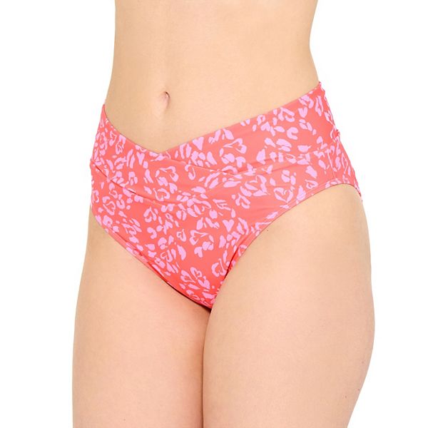 Juniors' Ninety-Nine° Cross Over High Leg Cheeky Swim Bottoms Ninety-Nine Degrees