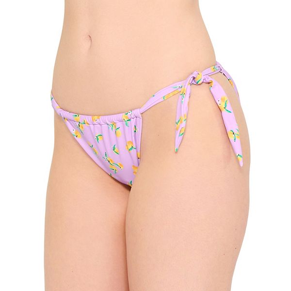 Juniors' Ninety-Nine° Tunnel Single Side Tie Bikini Bottoms Ninety-Nine Degrees