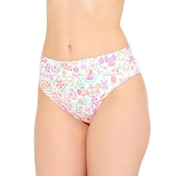 Juniors' Ninety-Nine° Banded High Waist Bikini Bottoms Ninety-Nine Degrees