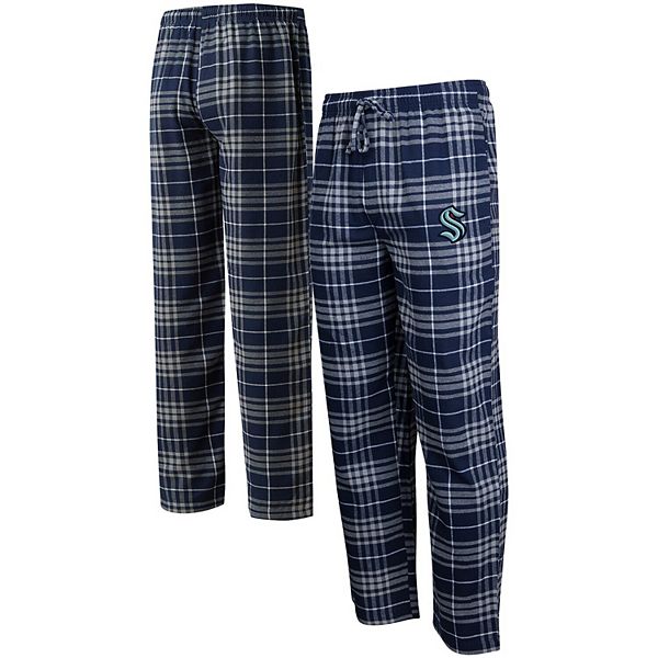 Men's Concepts Sport Deep Sea Blue/Gray Seattle Kraken Concord Flannel Sleep Pants Unbranded