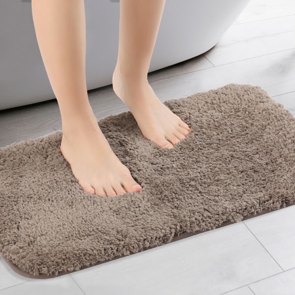 Luxury Furry Soft Solid Plush Bath Mat , 16" X 24" Unique Bargains