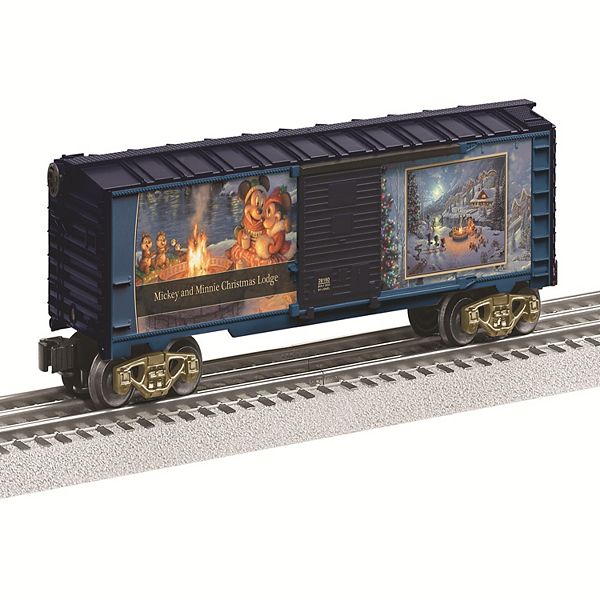 Disney's Mickey Mouse & Minnie Mouse Lionel Thomas Kinkade Studios Christmas Lodge Boxcar Disney