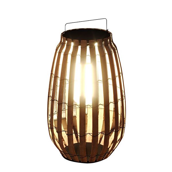 Ozarke Sky Outdoor Floor Lamp,  Weather-Resistant Rattan Solar Powered Ozarke