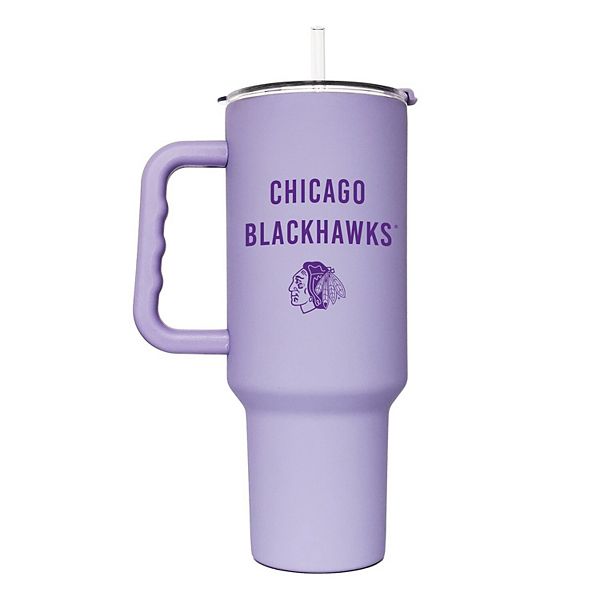 Chicago Blackhawks 40oz. Lavender Soft Touch Tumbler Logo Brand