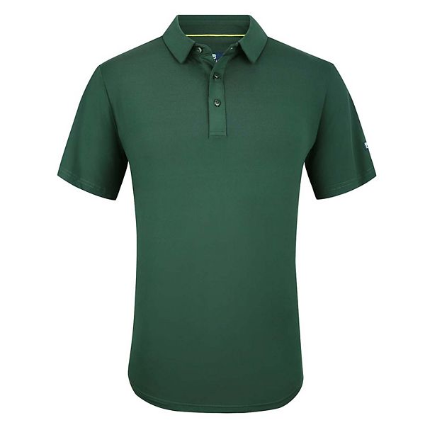 Tom Baine Men's Performance Solid Four-way Stretch Golf Polo Tom Baine