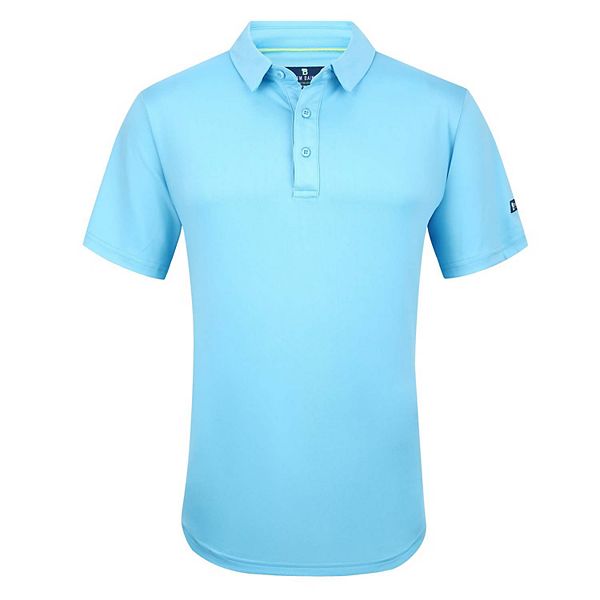 Tom Baine Men's Performance Solid Four-way Stretch Golf Polo Tom Baine