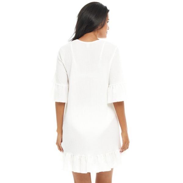 Women's Jordan Taylor Ruffle Swim Cover-Up Dress Jordan Taylor