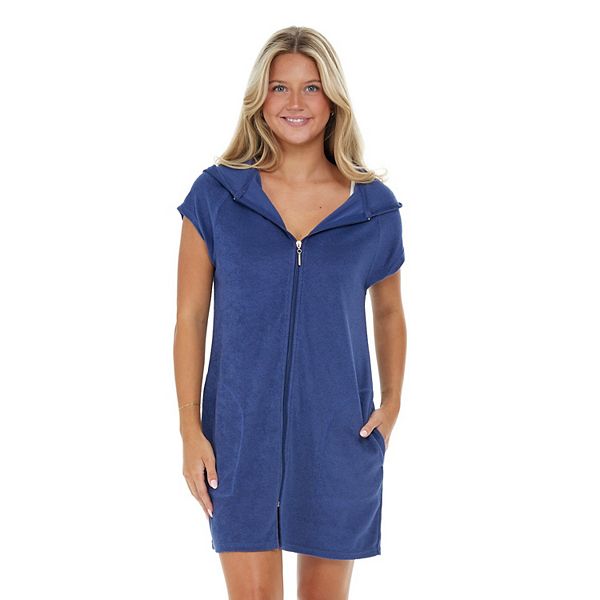 Plus Size Jordan Taylor Zipper Front Swim Cover Up Jordan Taylor