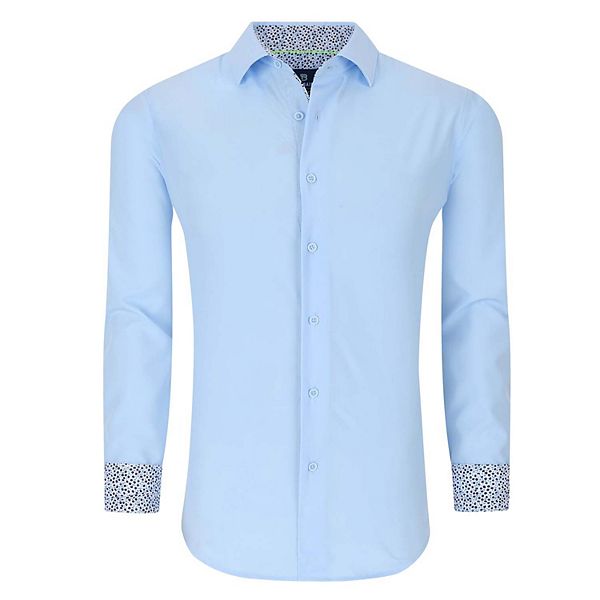 Tom Baine Slim Fit Performance Long Sleeve Solid Button Down Tom Baine