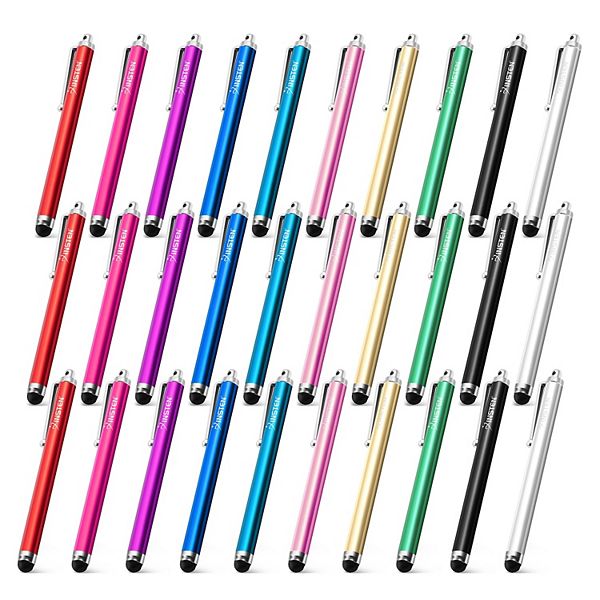 30 Pack Universal Capacitive Pencil Stylus Touch Screen Pen For Tablet 10 Colors Insten