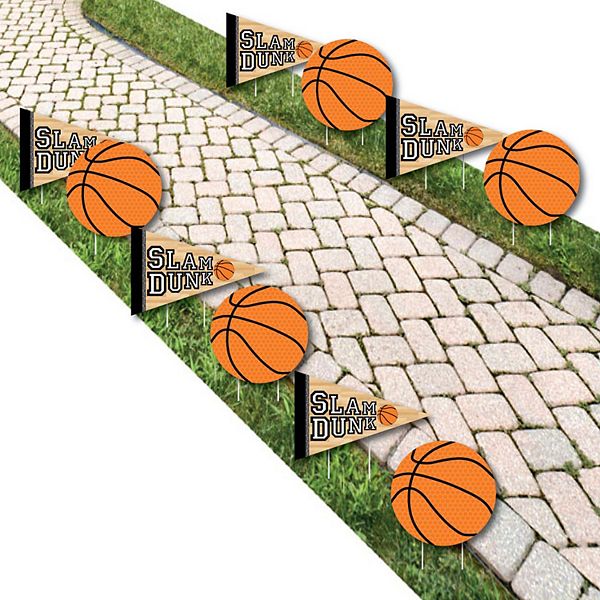 Big Dot of Happiness Nothin' but Net - Basketball Lawn Decor - Outdoor Party Yard Decor 10 Pc Big Dot of Happiness