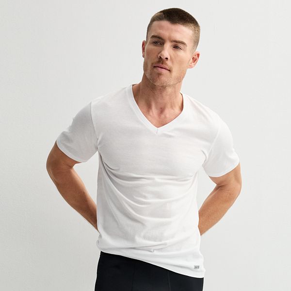 Men's Kenneth Cole Cotton V-Neck Undershirts 3-Pack KC REACTION