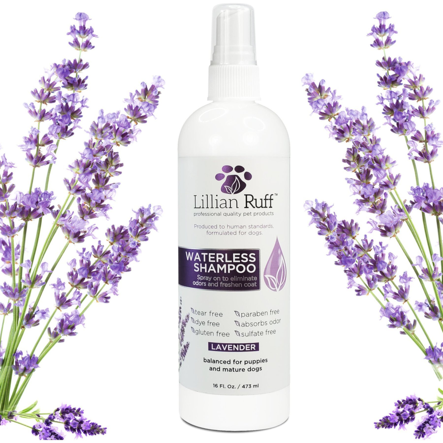 Lillian Ruff Waterless Lavender Dog & Cat Shampoo Lillian Ruff