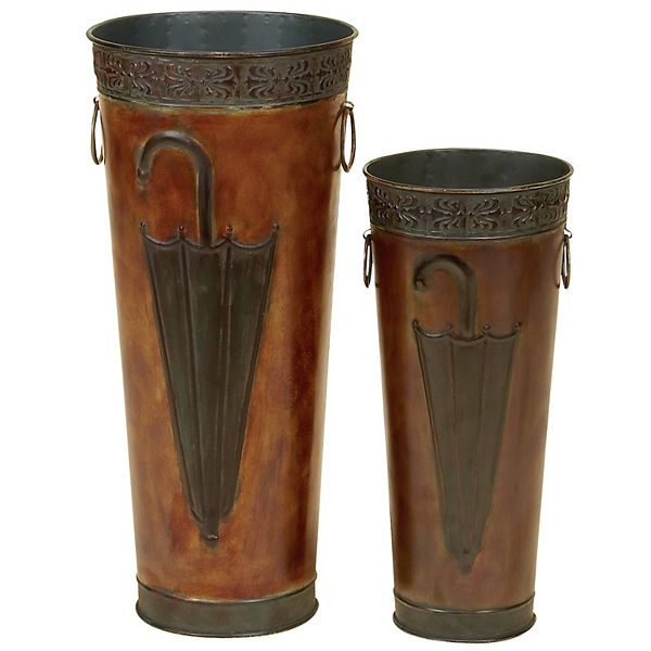 Stella & Eve Brown Iron Umbrella Accent Vase 2-piece Set Stella & Eve