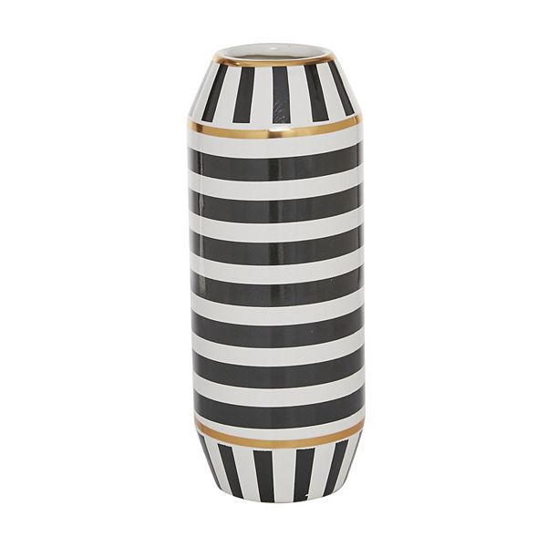 Stella & Eve Modern Black Ceramic Vase Stella & Eve