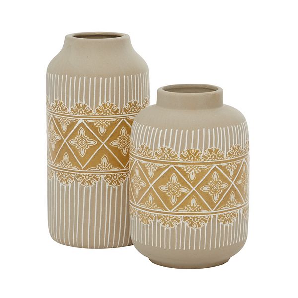 Stella & Eve Medallion Vase Table Decor 2-piece Set Stella & Eve