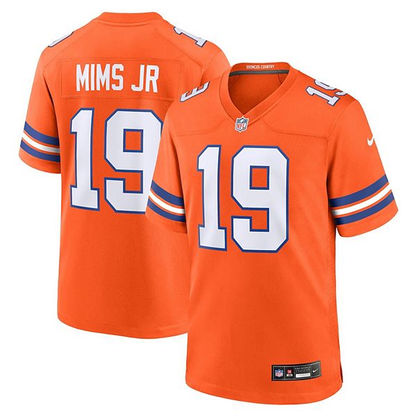 Мужская игровая футболка Nike Marvin Mims Jr оранжевого цвета Denver Broncos в ретро стиле 1977 года NFL