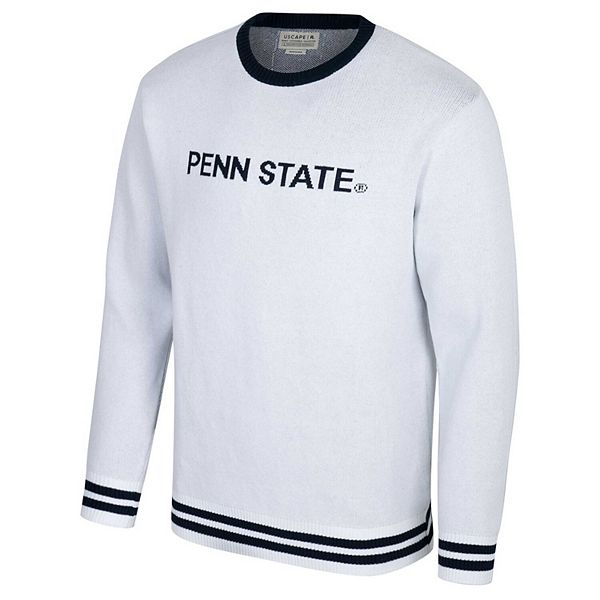 Unisex Uscape Apparel White Penn State Nittany Lions Renew Knit Vintage Pullover Sweater Uscape Apparel