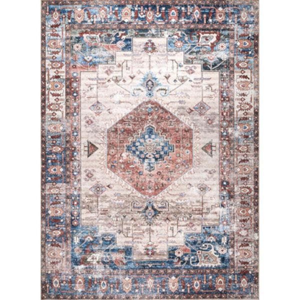 nuLOOM Eliza Machine Washable Traditional Medallion Area Rug NuLOOM