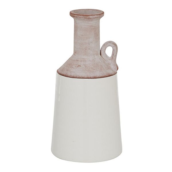 Stella & Eve Color Block White Ceramic Vase Stella & Eve