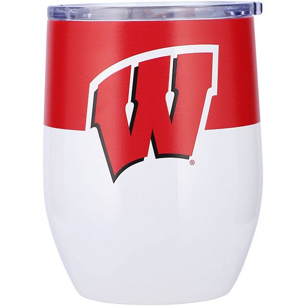 Кубок Wisconsin Badgers 16oz. из нержавеющей стали с цветным блоком, вакуумная изоляция Unbranded