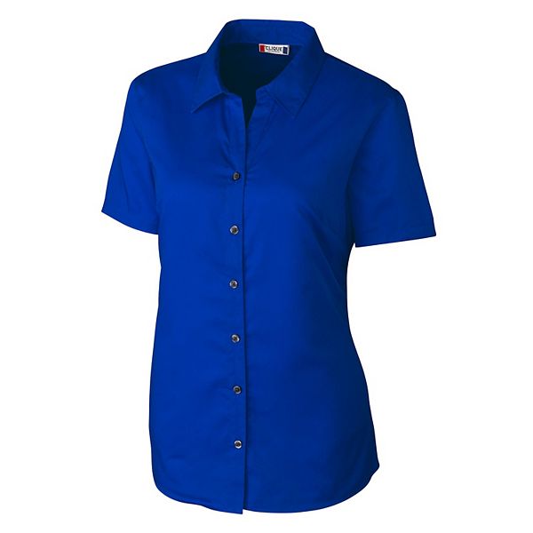 Clique Avesta Stain Resistant Womens Short Sleeve Button Down Shirt Clique