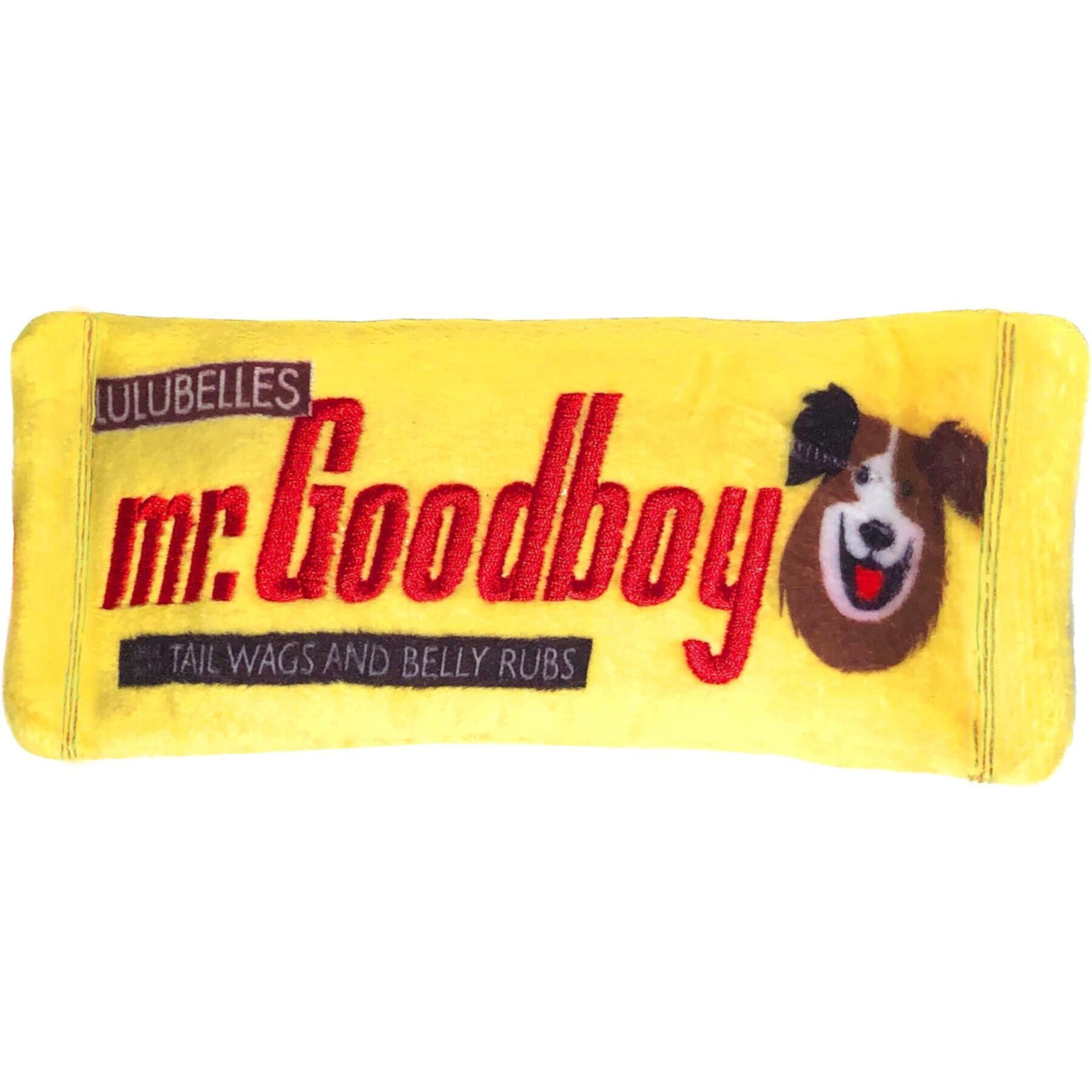 Huxley & Kent Dog Power Plush Mr. Goodboy Dog Toy, Yellow Huxley & Kent