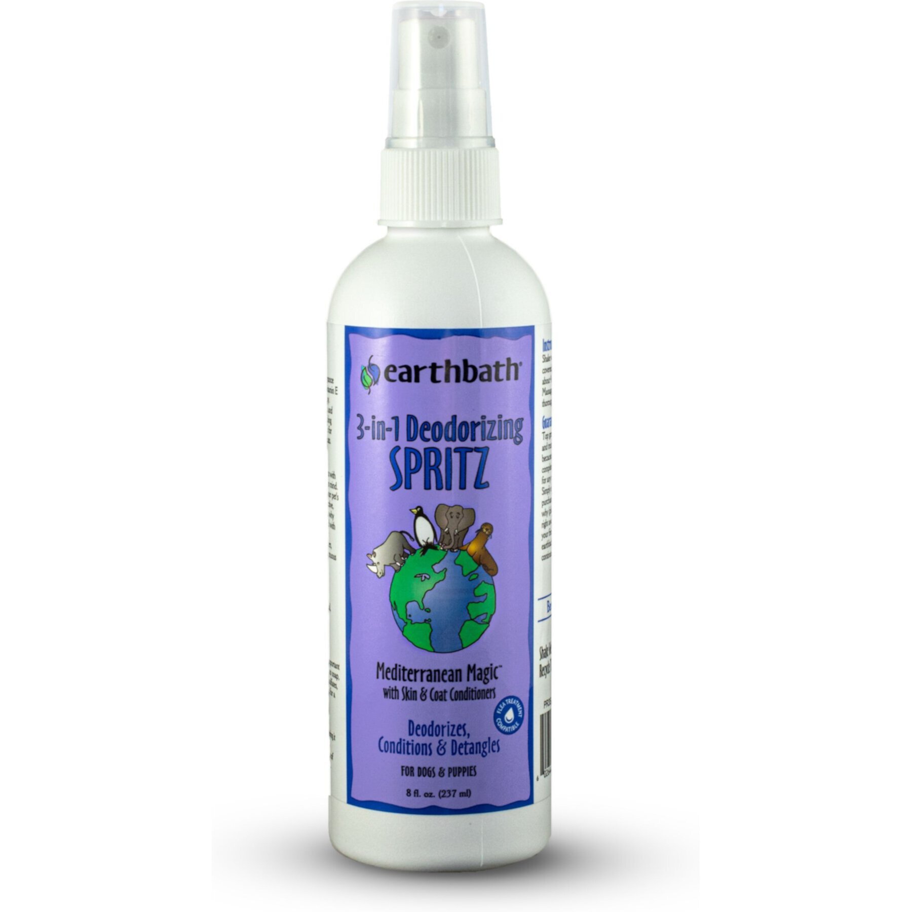 Earthbath 3-in-1 Rosemary Scented Deodorizing Dog Spray, 8-oz bottle earthbath