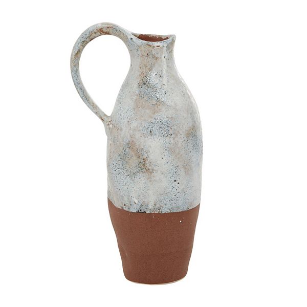 Stella & Eve White Ceramic Vase with Handle Stella & Eve