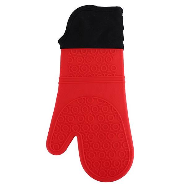 Kitchen Cooking Grilling Heat Resistant Nonslip Oven Mitt Glove Extra Long Unique Bargains