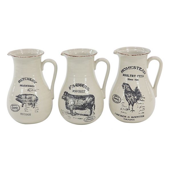 Stella & Eve Farmhouse Vase 3-piece Set Stella & Eve