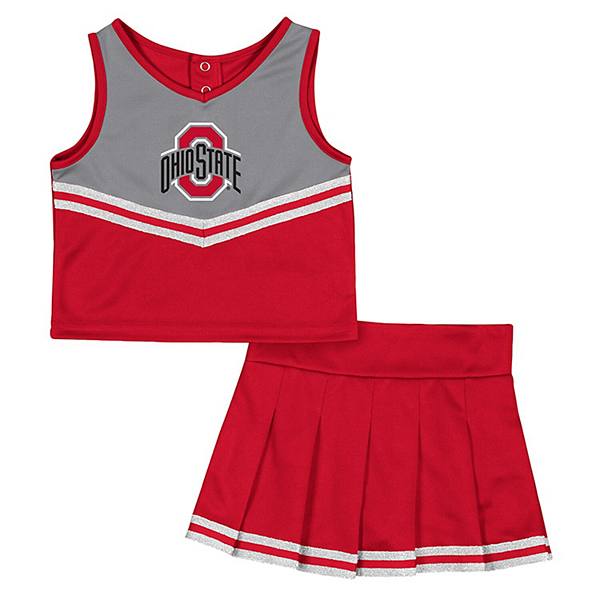 Girls Toddler Colosseum Scarlet Ohio State Buckeyes Time For Recess Cheer Top & Skirt Set Colosseum