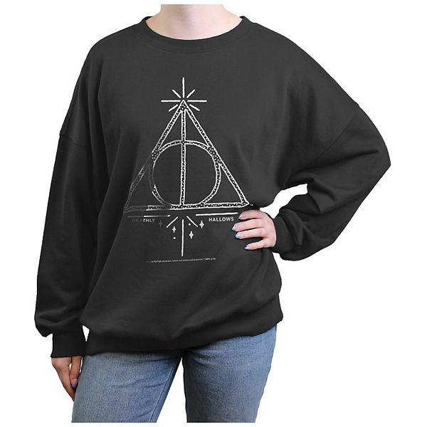 Juniors' Harry Potter Deadly Hallows Polka Dot Symbol Graphic Fleece Harry Potter