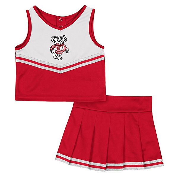 Girls Toddler Colosseum Red Wisconsin Badgers Time For Recess Cheer Top & Skirt Set Colosseum