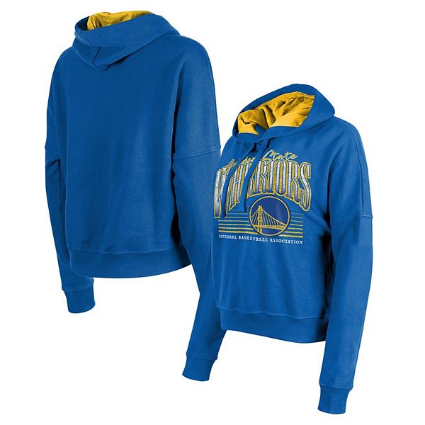 Women's New Era Royal Golden State Warriors Boxy Pullover Hoodie New Era