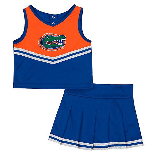 Girls Toddler Colosseum Royal Florida Gators Time For Recess Cheer Top & Skirt Set Colosseum