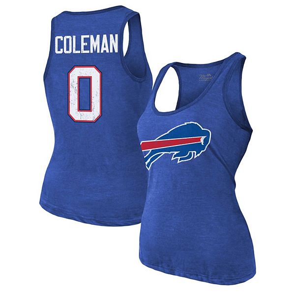 Женская майка с круглым вырезом Majestic Threads Keon Coleman Buffalo Bills с уникальным дизайном и логотипом Majestic Threads