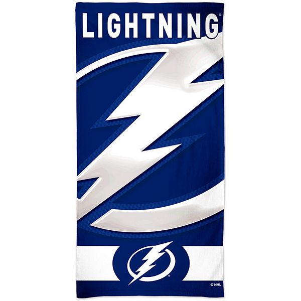 Пляжное полотенце Tampa Bay Lightning 76 x 152 см, 100% полиэстер впереди, 100% хлопок сзади Wincraft