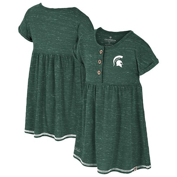 Girls Toddler Colosseum  Green Michigan State Spartans Fleet Dress Colosseum