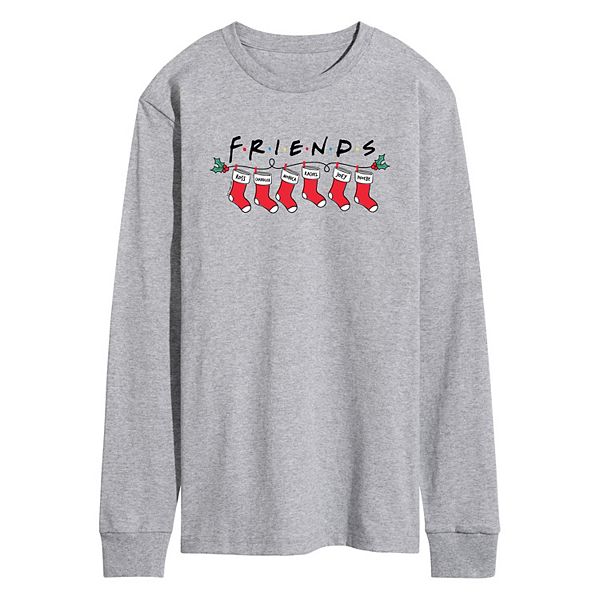 Men's Friends Stockings Long Sleeve Graphic Tee Licensed Character