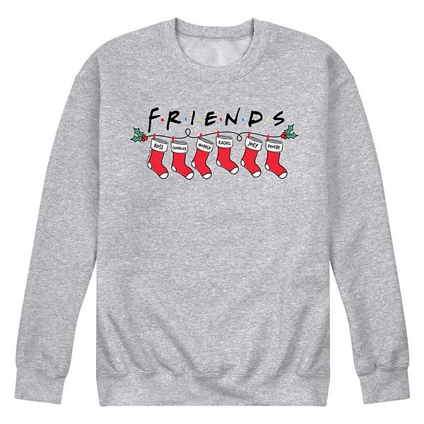 Men's Friends Stockings Fleece Sweatshirt Licensed Character