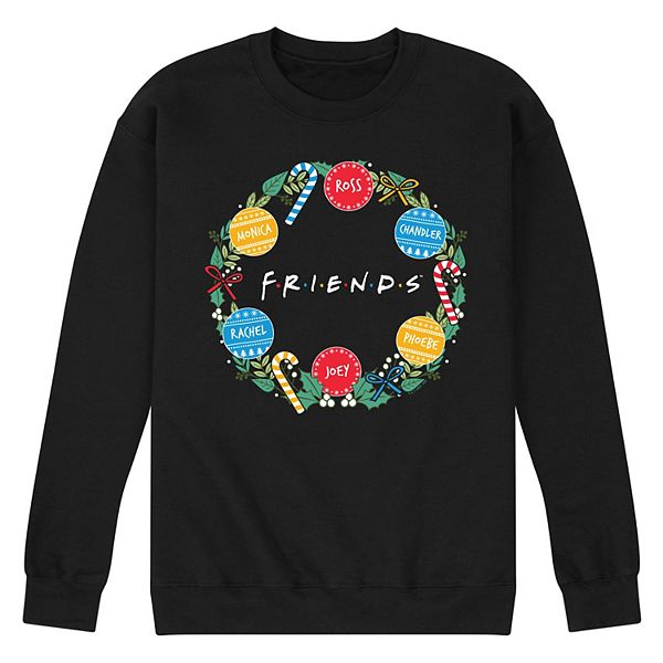 Men's Friends Logo Wreath Fleece Sweatshirt Licensed Character