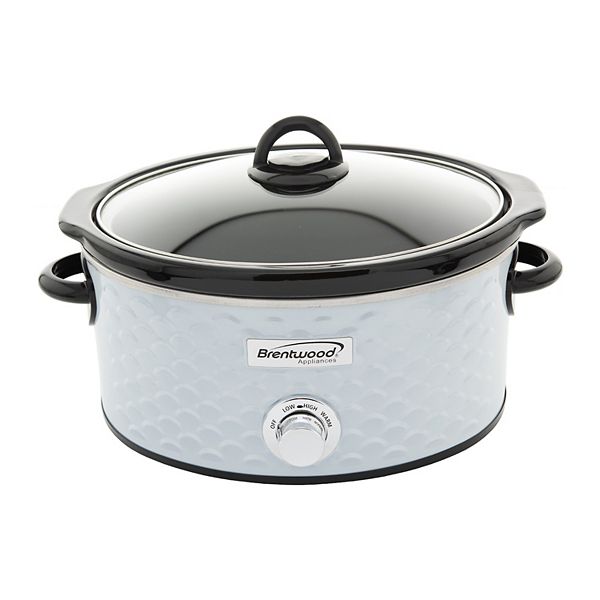 Brentwood Scallop Pattern 4.5 Quart Slow Cooker Brentwood