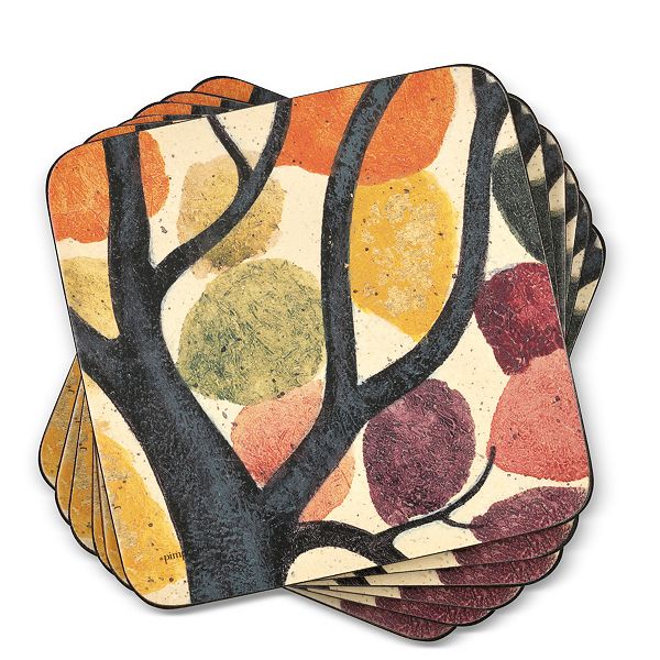 Pimpernel Dancing Branches Coasters, Set Of 6 Pimpernel