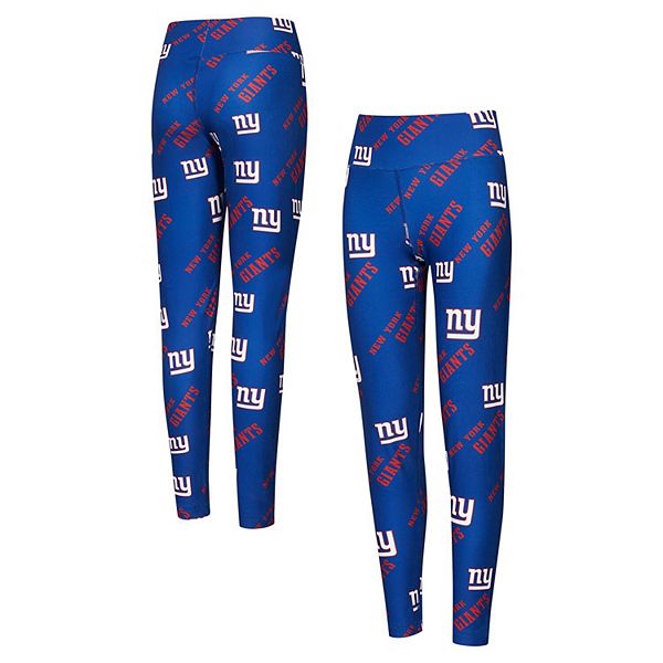 Women's Concepts Sport Royal New York Giants Breakthrough Allover Print Knit Leggings Unbranded