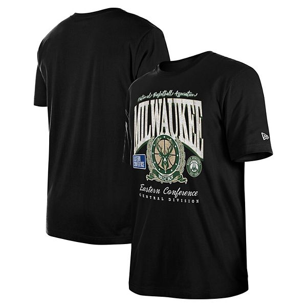 Unisex New Era  Black Milwaukee Bucks Oversized Essentials Boxy T-Shirt New Era